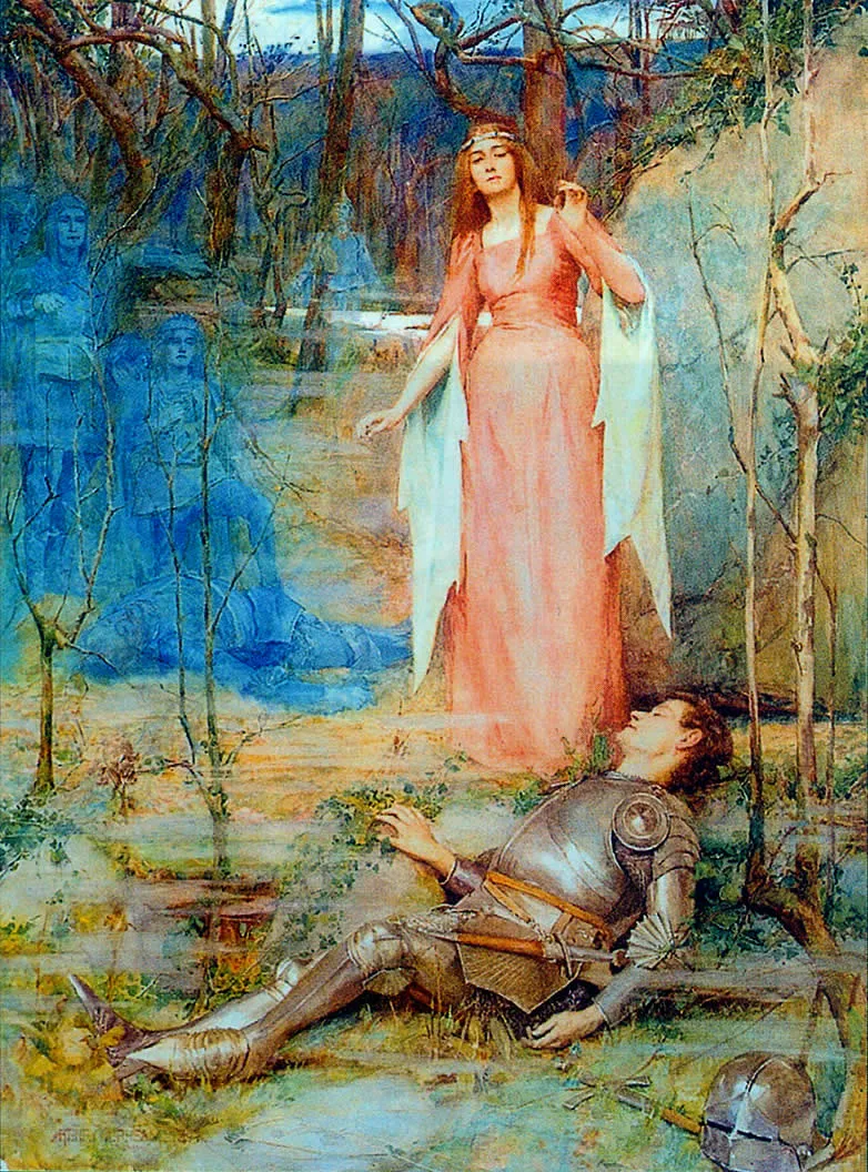 The Banshee, peinture de Henry Meynell Rheam, vers 1897.