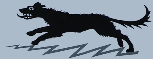 La girouette du centre-ville de Bungay représentant Black Shuck.