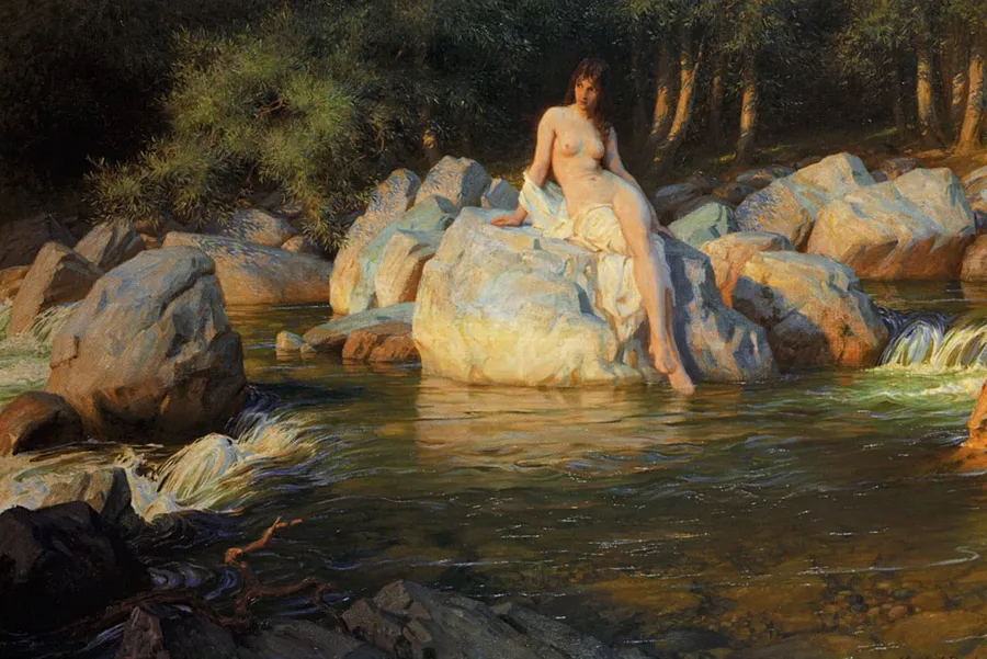 « The Kelpie », huile de Herbert James Draper, 1913.