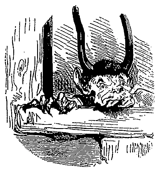 Le kobold vu par le Dictionnaire infernal de Collin de Plancy, gravure de Louis Breton, 1863.