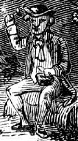 Gravure de leprechaun publiée en 1858, auteur inconnu.