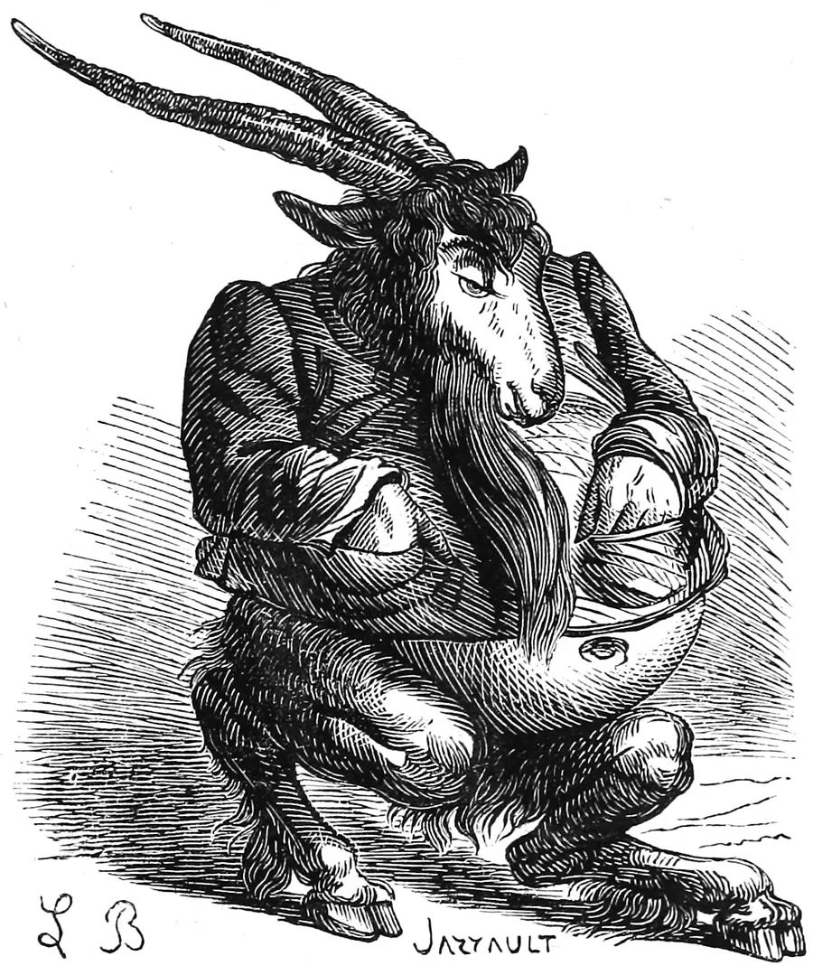 Les « lechies », gravure de Louis Le Breton pour le Dictionnaire infernal, 1863.
