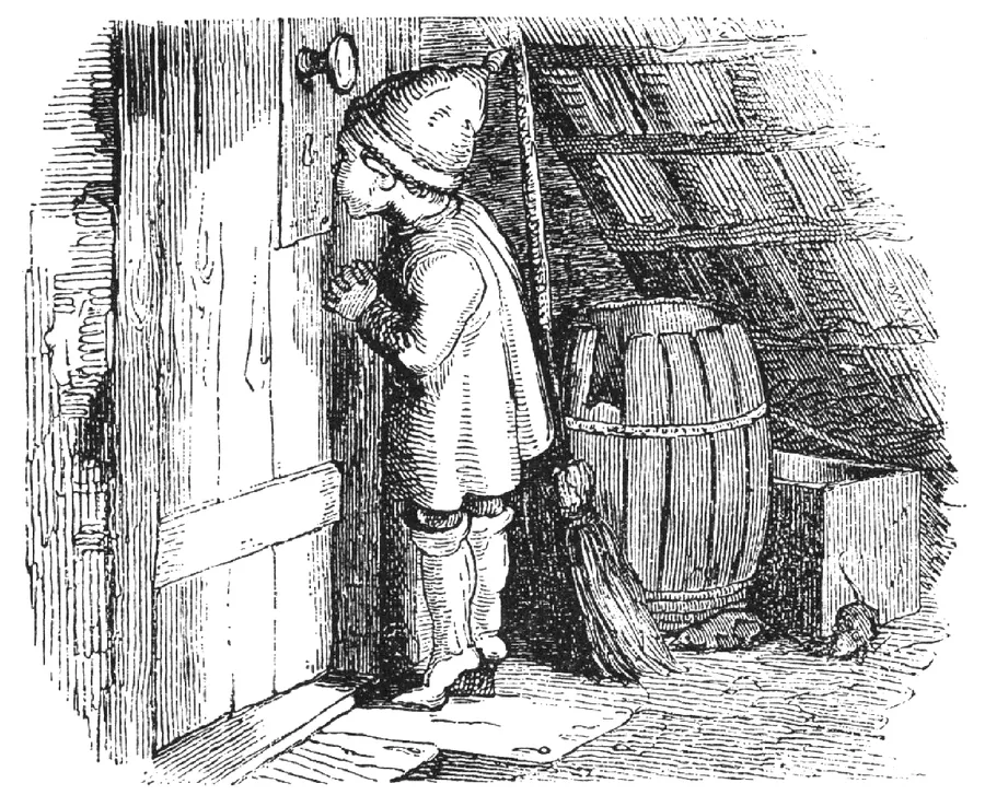Le nisse vu par Vilhelm Pedersen, illustrateur des contes d'Andersen, XIXe siècle.
