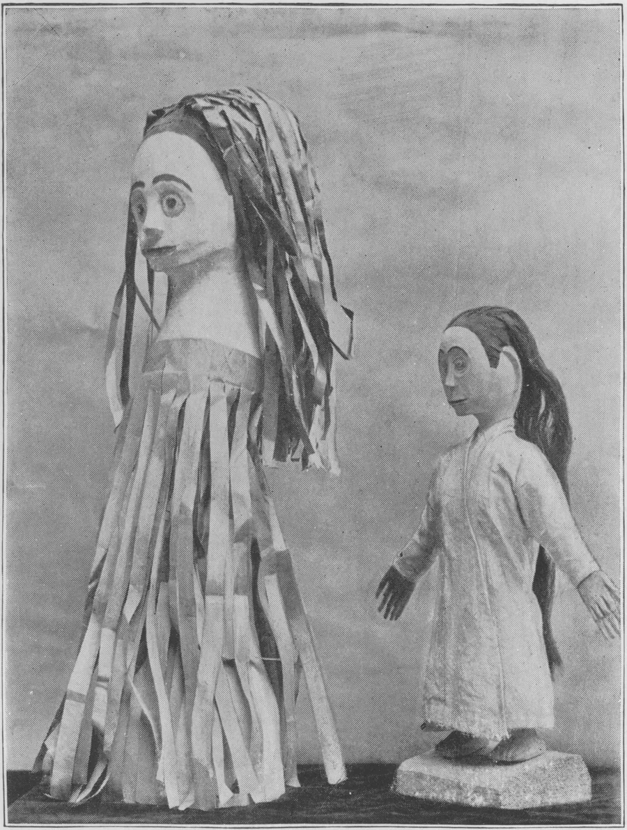 Figures du penanggalan, la tête détachée aux entrailles pendantes, et du langsuir, reproduites dans Malay Magic de Walter William Skeat, 1900.