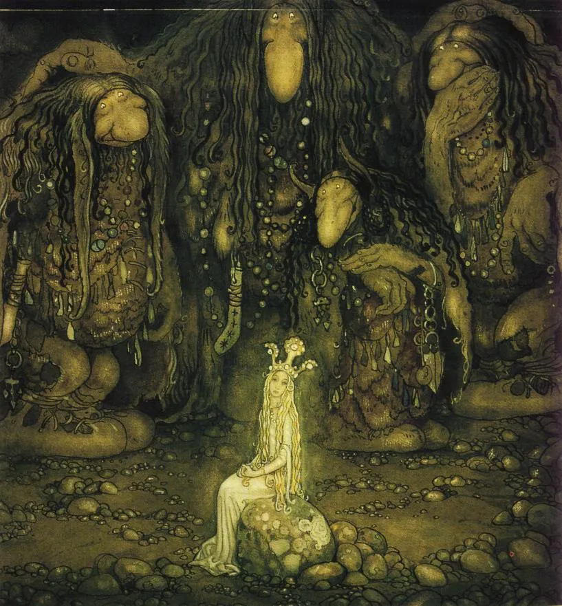 « Regarde-les, dit la mère des trolls, regarde mes fils ! », John Bauer, 1915.