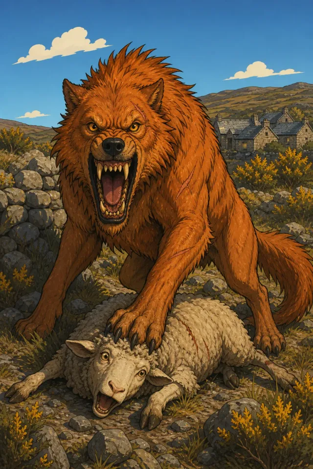 Bête du Gévaudan, créature du folklore (Gévaudan), illustration