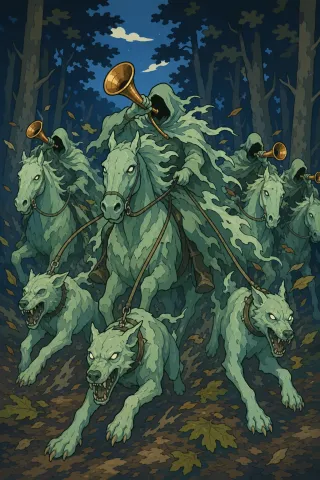 Chasse sauvage, créature du folklore (Ardennes)