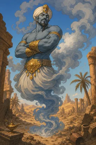 Djinn, créature du folklore (Arabie)