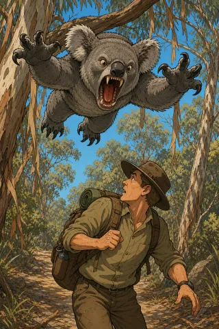 Drop bear, créature du folklore (Australie)