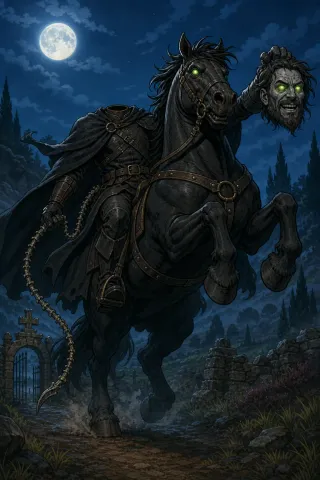 Dullahan, créature du folklore (Irlande)