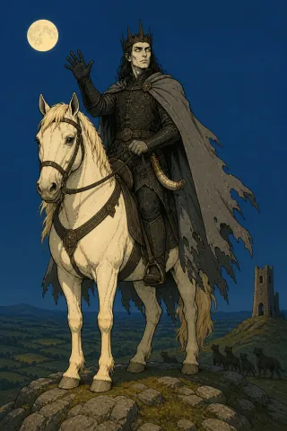 Gwyn ap Nudd, créature du folklore (Pays de Galles)