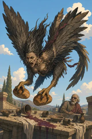 Harpie, créature du folklore (Thrace)