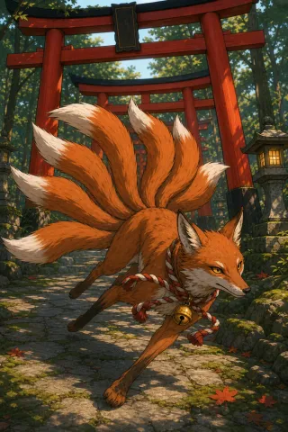 Kitsuné, créature du folklore (Japon)