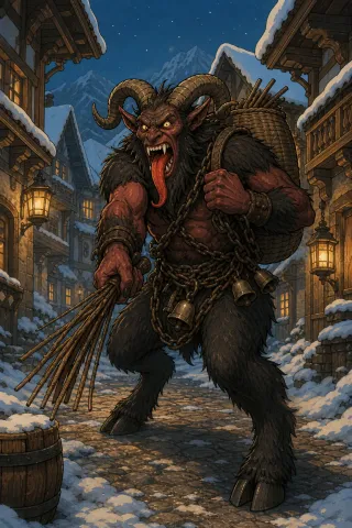 Krampus, créature du folklore (Tyrol)