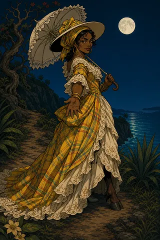 La Diablesse, créature du folklore (Antilles)