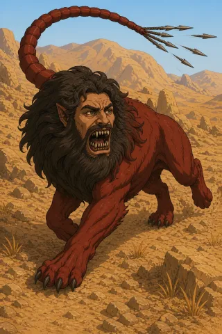 Manticore, créature du folklore (Perse)