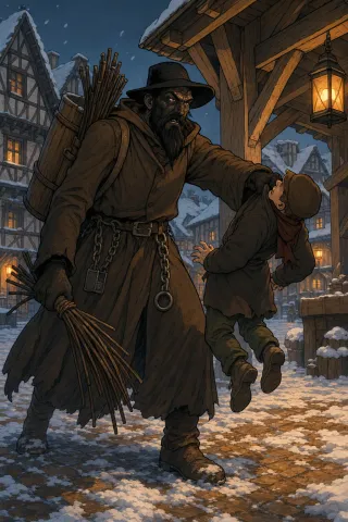 Père Fouettard, créature du folklore (Lorraine)