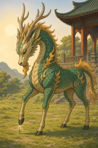 Qilin, créature du folklore (Chine)