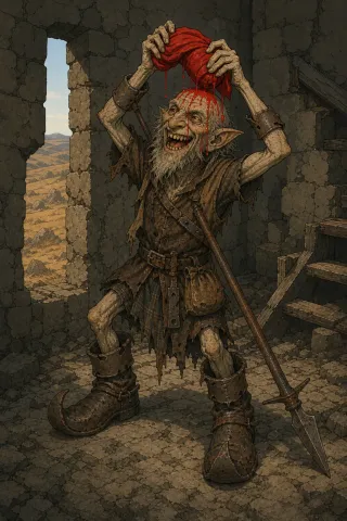 Redcap, créature du folklore (Marches anglo-écossaises)