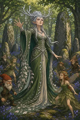 Reine des fées, créature du folklore (Brocéliande)