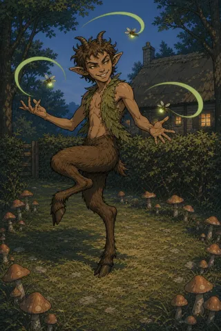 Robin Goodfellow, créature du folklore (Campagne anglaise)
