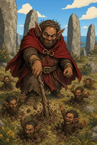 Roi des Korrigans, créature du folklore (Bretagne)