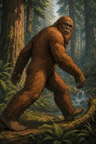 Sasquatch, créature du folklore (Cascades)