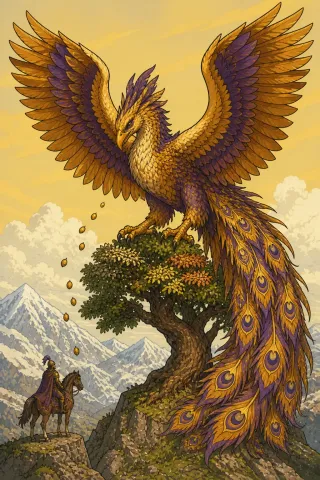 Simorgh, créature du folklore (Mont Alborz (Perse))