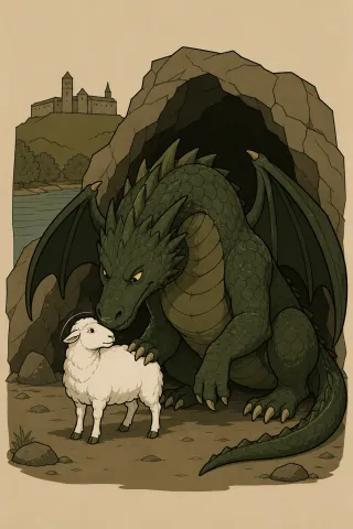 Dragon de Wawel, créature du folklore (Pologne)