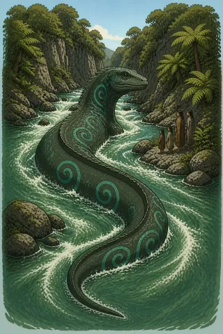 Taniwha, créature du folklore (Nouvelle-Zélande)
