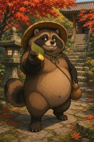 Tanuki, créature du folklore (Japon)