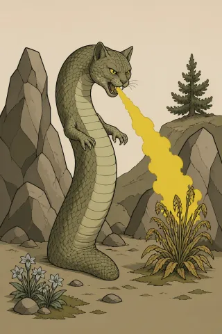 Tatzelwurm, créature du folklore (Alpes)