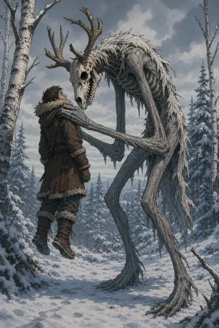 Wendigo, créature du folklore (Grands Lacs)