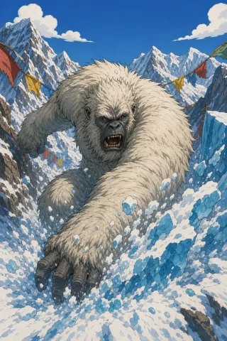 Yéti, créature du folklore (Himalaya)