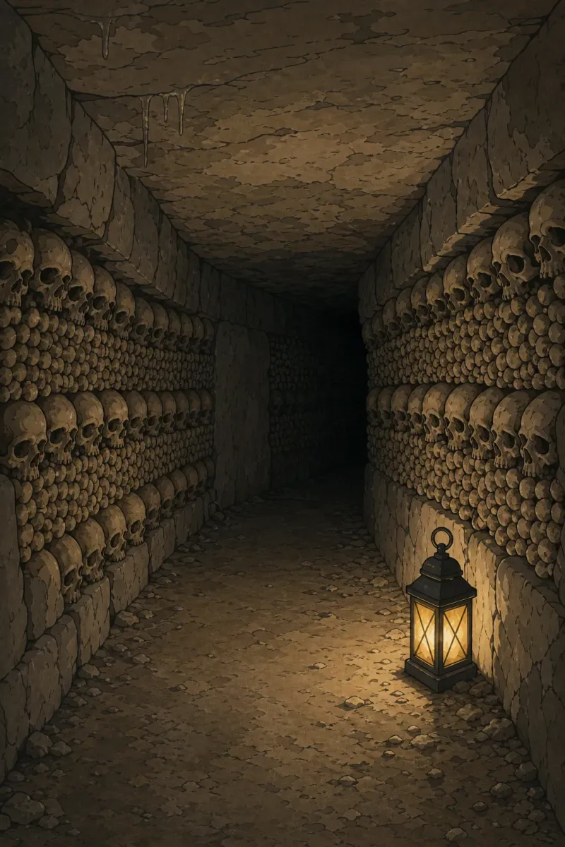 Catacombes, lieu légendaire du jeu Crie au loup